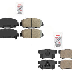 Front & Rear Ceramic Pads Hardware For Acura RDX 2013-2018