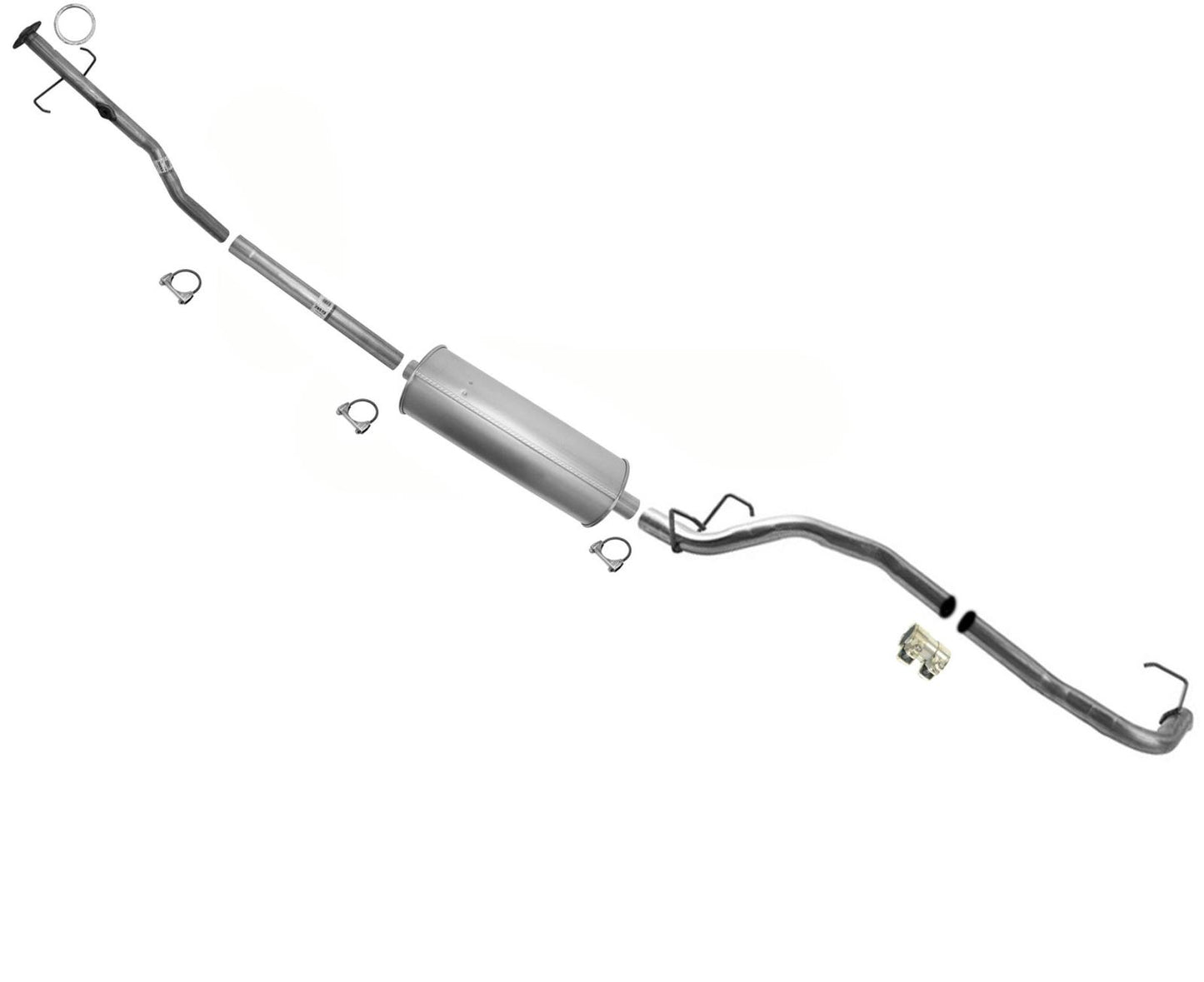 Para Toyota 98-00 Tacoma 2.4L Silenciador de tubo de sistema de escape solo para emisiones federales