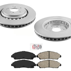 Front Disc Brake Rotors & Ceramic Brake Pads 3Pc for Acura MDX 2014-2016