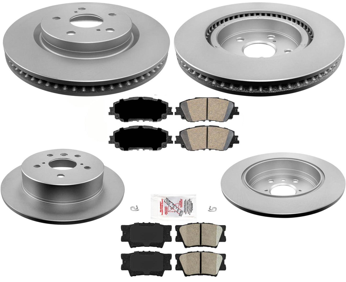 Coated Rotors Brake Pads Built In Japan Vin J L LE SE for Toyota Camry 2.5 18-21