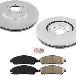Fits 2007-2013 MDX 10-13 ZDX 09-15 Pilot Front Brake Rotors & Ceramic Brake Pads