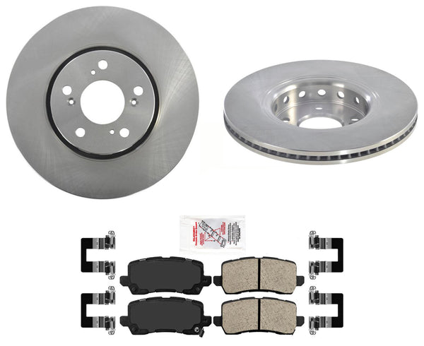 AmeriBRAKES Rear Rotors & Ceramic Brake Pads Fits Acura RLX 2014-2020