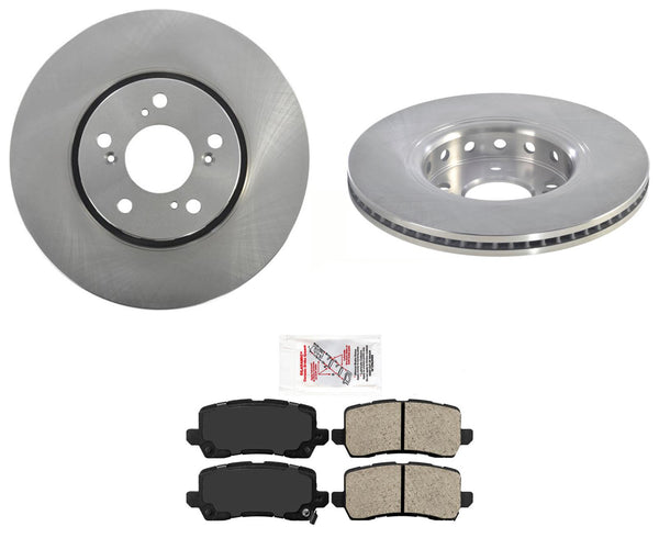 Brake Rear Rotors & Ceramic Brake Brake Pads Fits Acura RLX 2014-2020
