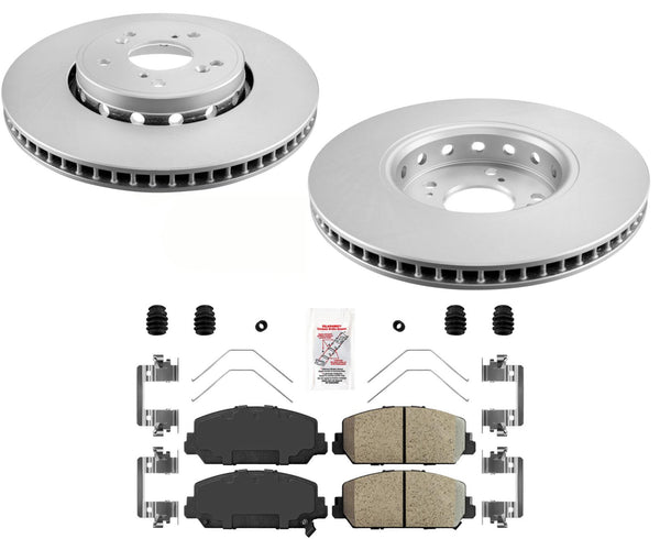 Front Brake Rotors & Ceramic Pads Hardware For Acura RDX 2013 2014 2015 17 2018