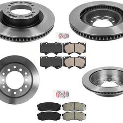 Front & Rear Brake Rotors & Brake Pads For Toyota 4Runner 2010-2021 4.0L V6