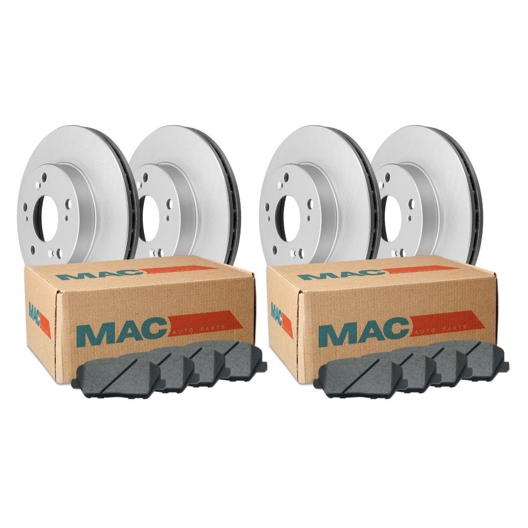 2010-2018 Toyota Corolla Ceramic Front & Rear Brake Pad & Coated Rotors For 2018