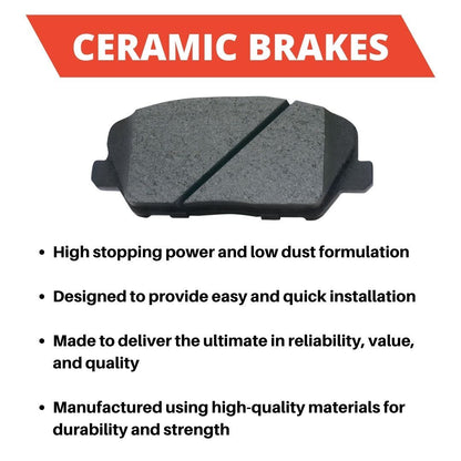 Rear Brake Pad & Rotors for Honda Accord 2008 - 2017 Ceramic Pad Rotor For TSX