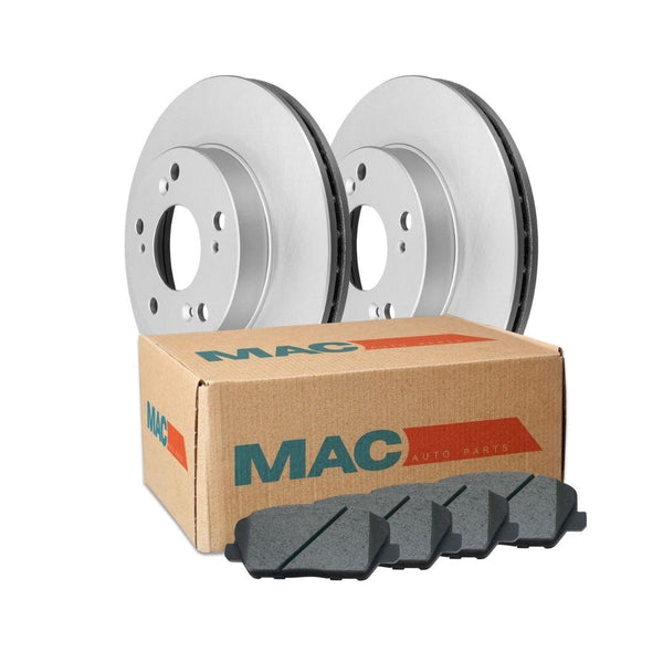 Rear Brake Pads & Coated Rotors FOR TOYOTA CAMRY 18-21 w/ Manual Parking Brake