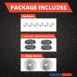 Front Ceramic Pads & Coated Rotors For Honda ODYSSEY 2005 2006 2007 2008 2010
