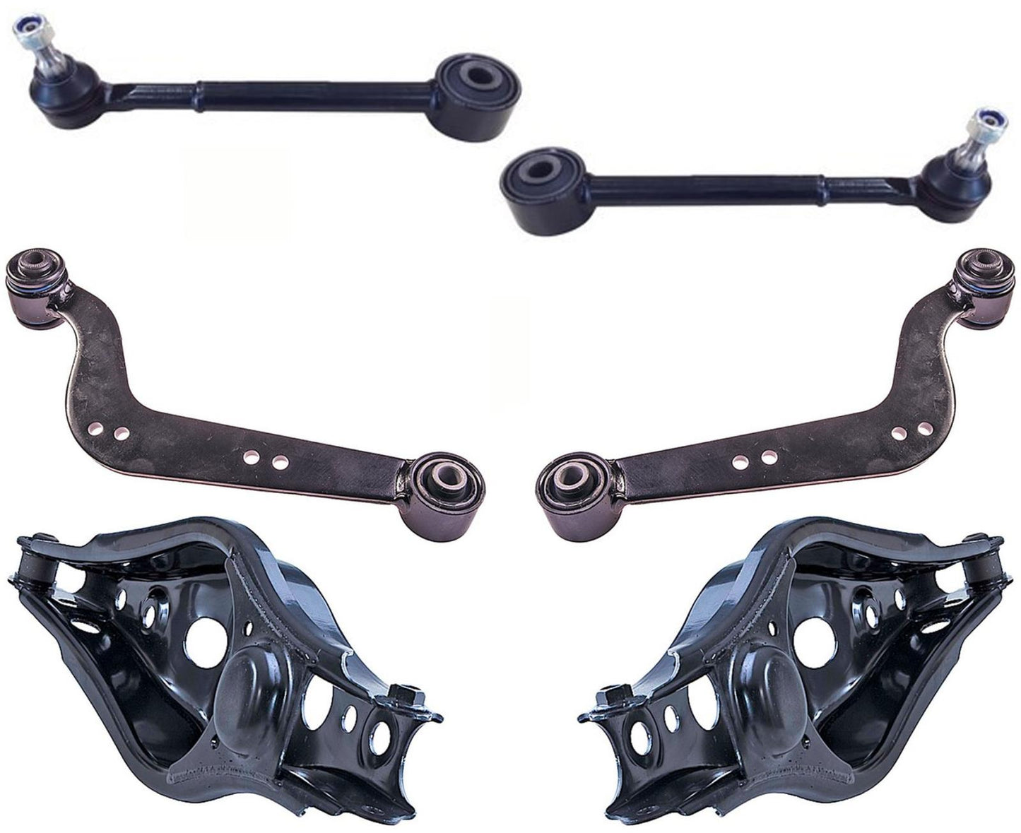 Juego de brazos de control de suspensión trasera superior e inferior para Toyota RAV4 06-18, 6 piezas