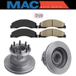 Front Ceramic Pads & Coated Rotors FOR FORD E350 E450 2008-2019 DRW SUPER DUTY