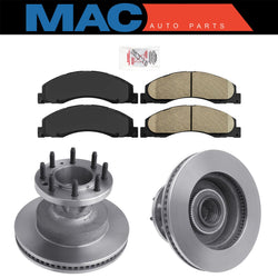 Front Ceramic Pads & Coated Rotors FOR FORD E350 E450 2008-2019 DRW SUPER DUTY