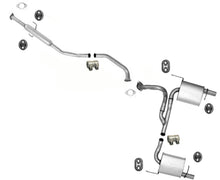 Extension Pipe Mufflers Dual Exhaust System For 2003-2008 Hyundai Tiburon 2.0L