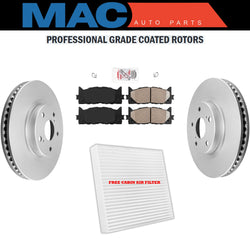 Front Brake Pads & Rotors for Toyota Camry 2007 -2017 Fits Lexus ES350 Ceramic +