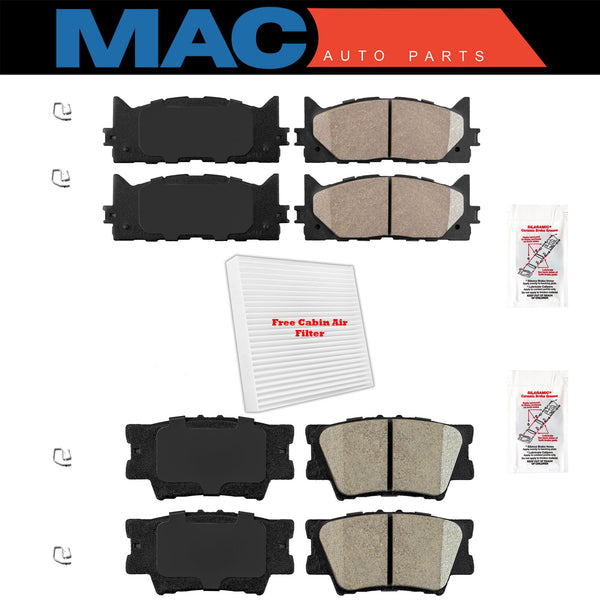 Front and Rear Brake Pads for Toyota Camry 2007 -2017 Fits Lexus ES350 Ceramic +
