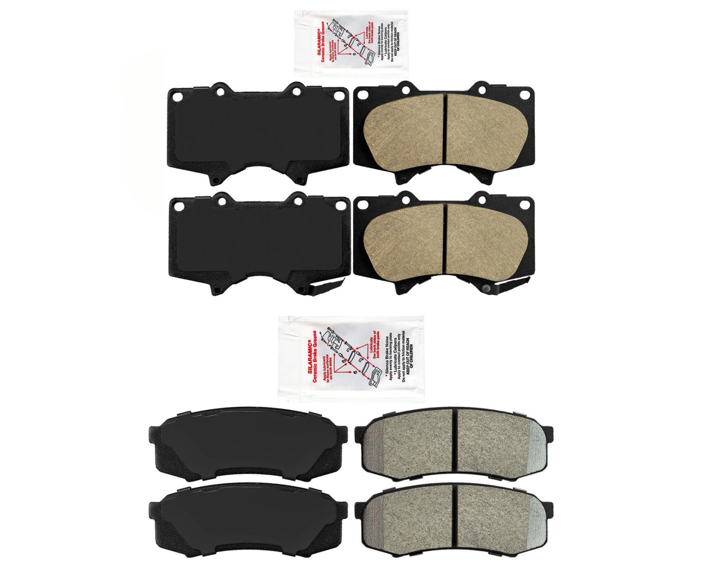 Front & Rear Brake Pad Set Fits Toyota 4Runner 2006-2021 4.0L V6