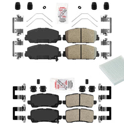 AmeriPLATINUM Almohadillas de cerámica delanteras y traseras para Acura RLX 2014-2020