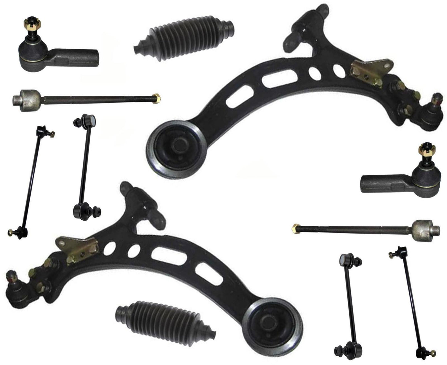 Lower Control Arm Ball Joint Tie Rods Sway Links For 1997-2001 Camry ES300 12pc