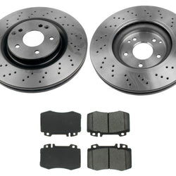 03-04 Mercedes C230 Sport Package 330MM 4 Piston Caliiper Frt Brake Rotors Pads