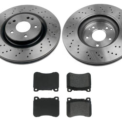 05-07 Mercedes C230 Sport Package 330MM 4 Piston Caliiper Frt Brake Rotors Pads