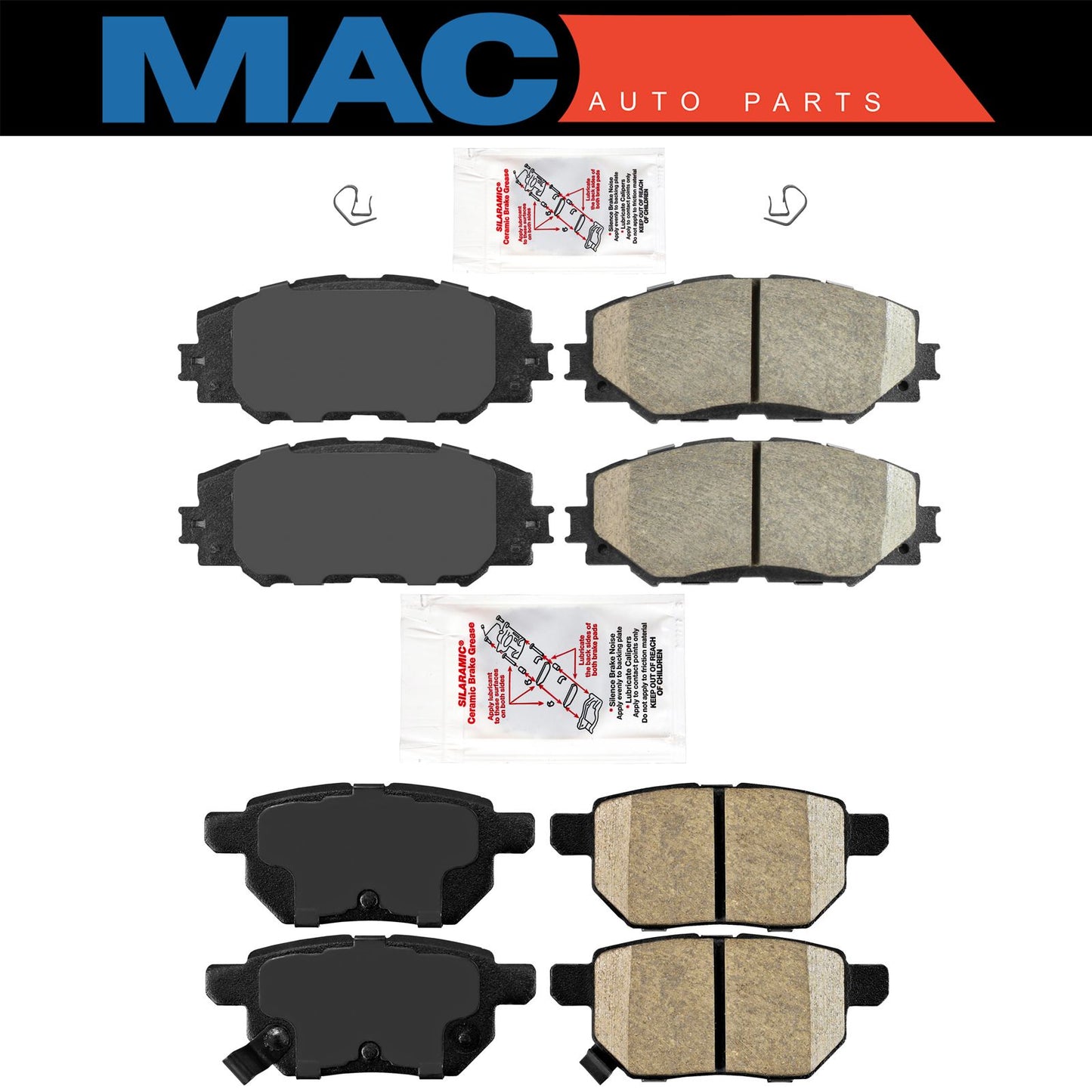 Ceramic Front + Rear Brake Pads FOR Toyota Matrix Corolla XB Pontiac Vibe 09-18