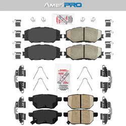 Almohadillas delanteras y traseras de cerámica para Toyota Corolla Matrix Pontiac Vibe Scion 2009-2018