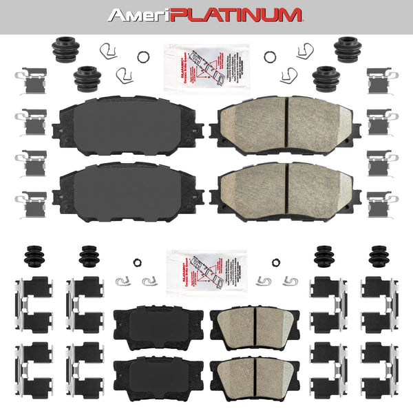 Pastillas de freno delanteras + traseras de cerámica PARA Toyota RAV4 2013-2018 CON ROTOR DELANTERO DE 275 mm