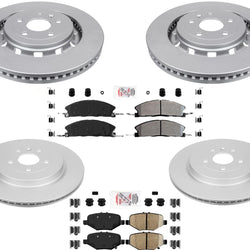 Para Ford SHO y POLICE 13-2019, rotores de freno recubiertos, pastillas de freno metálicas de rendimiento