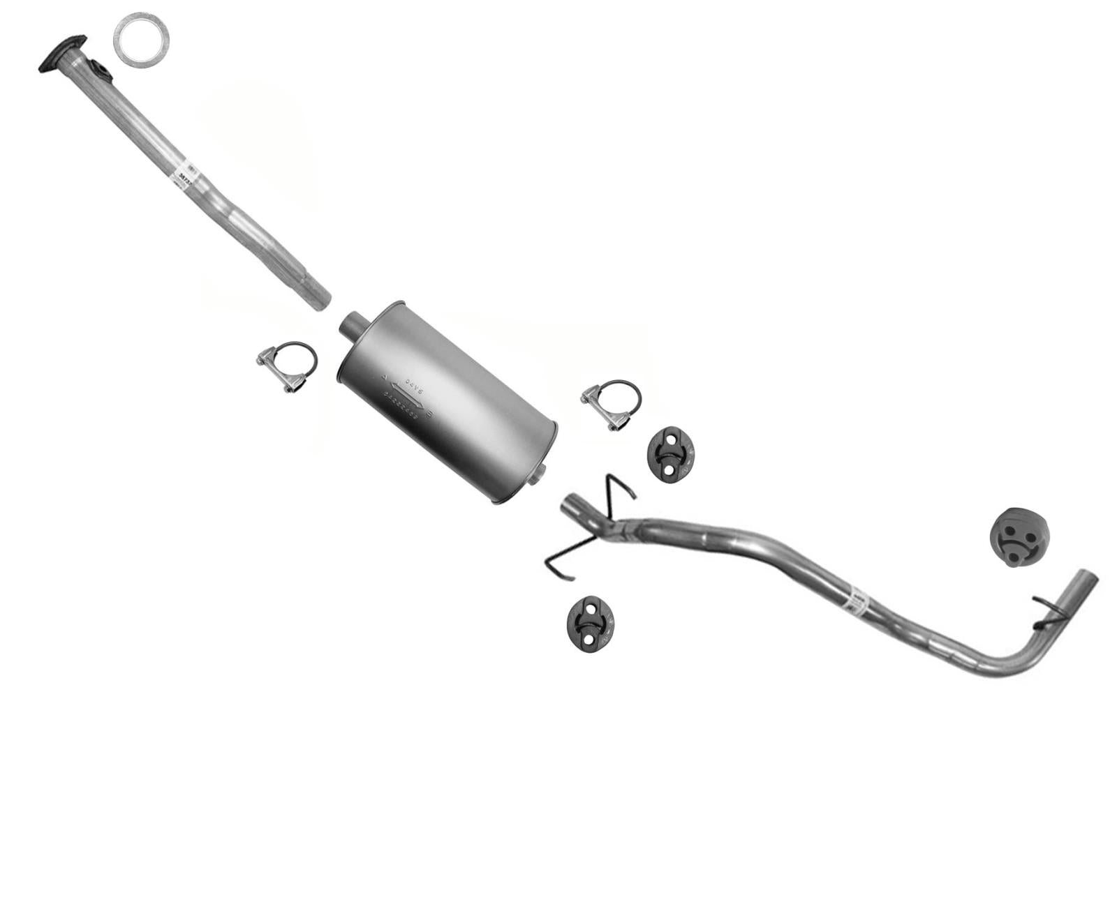 Fits 00-04 Tacoma Pre Runner 2.7L with 121.9" Wheelbase Muffler Exhaust System