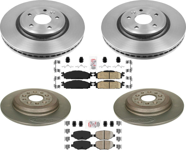 Para Ford Explorer 2011-19 con pastillas de freno de rotores de freno de carbono de rendimiento de 325 mm