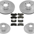 For Mitsubishi Endeavor 04-11 100% New Front & Rear Rotors & Ceramic Pads 6pc Kt