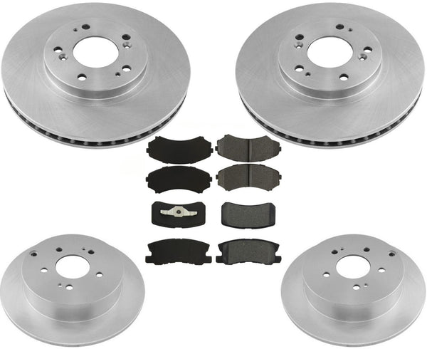 For Mitsubishi Endeavor 04-11 100% New Front & Rear Rotors & Ceramic Pads 6pc Kt