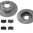 Fits 2000-2004 Audi A6 Quattro (2) 255MM Brake Disc Rotors & Ceramic Pads Rear