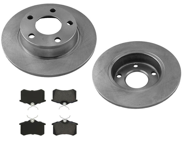 Fits 2000-2004 Audi A6 Quattro (2) 255MM Brake Disc Rotors & Ceramic Pads Rear