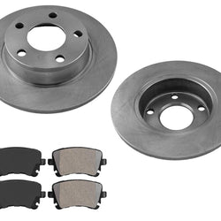From Vin 4B3048456 03-05 Audi Allroad Q 2.7L Brake Disc 255MM Rotors & Pads Rear