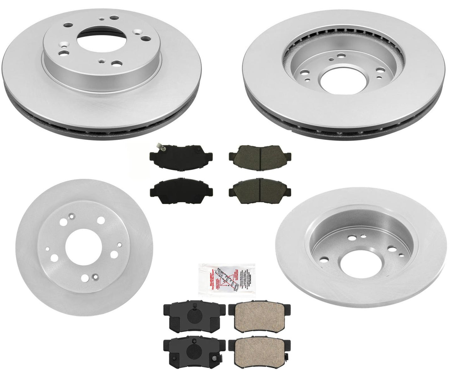 Front & Rear Rotors & Ceramic Pads Fits Acura RSX Base 2.0L 2002-2006