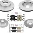 Front & Rear Coated Rotors & AmeriPRO Ceramic Brake Pads For 2004-2005 Civic SI