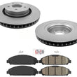 Front 320MM Coated Disc Brake Rotors Ceramic Pads Fits 2015-2020 Ford Mustang