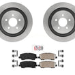 With 320MM Solid Coated REAR Disc Brake Rotors Cer Pads Fits 15-20 Ford Mustang