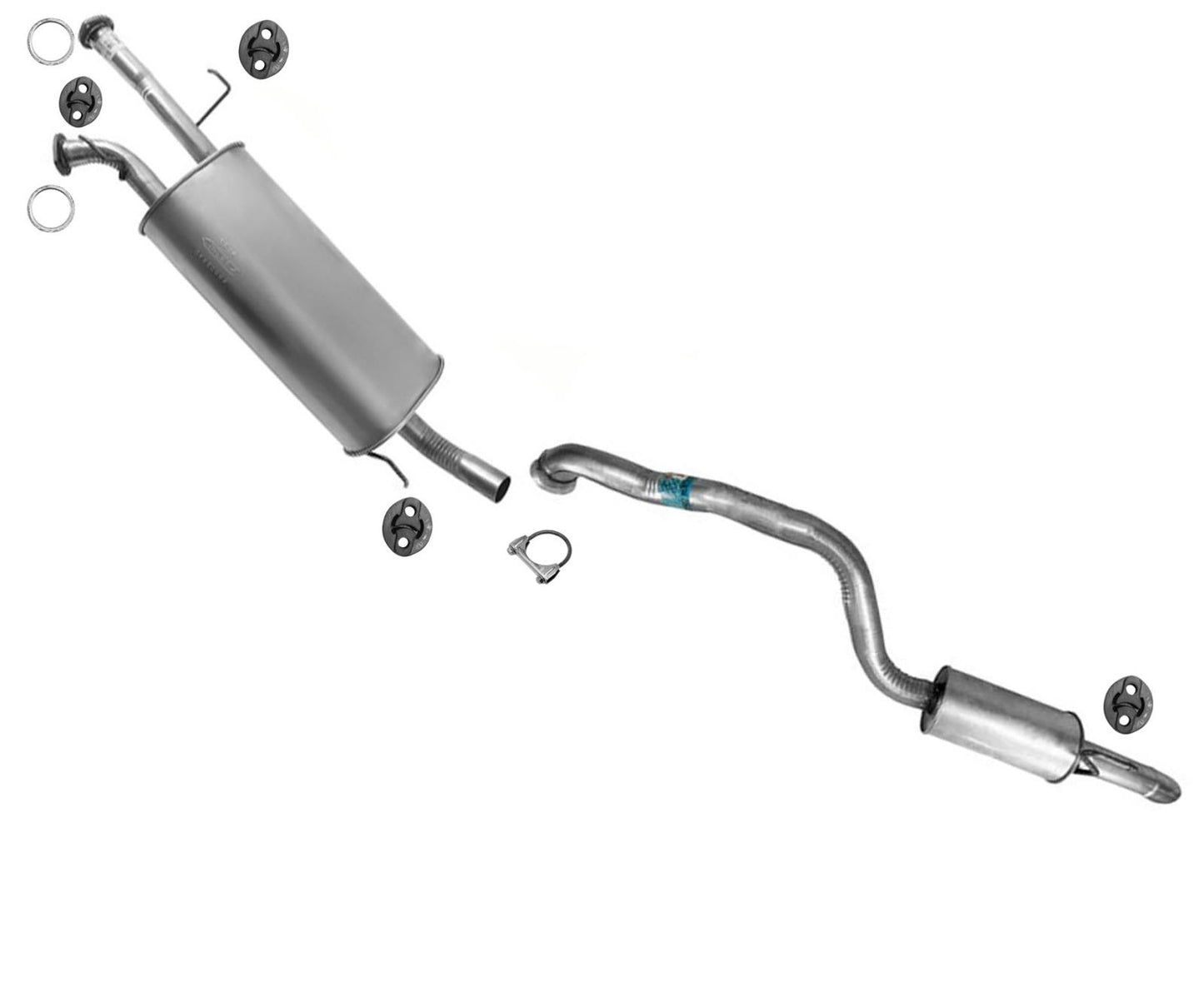 Muffler Resonator Pipes Exhaust System For 2008 2010 2020 2022 Toyota Sequoia