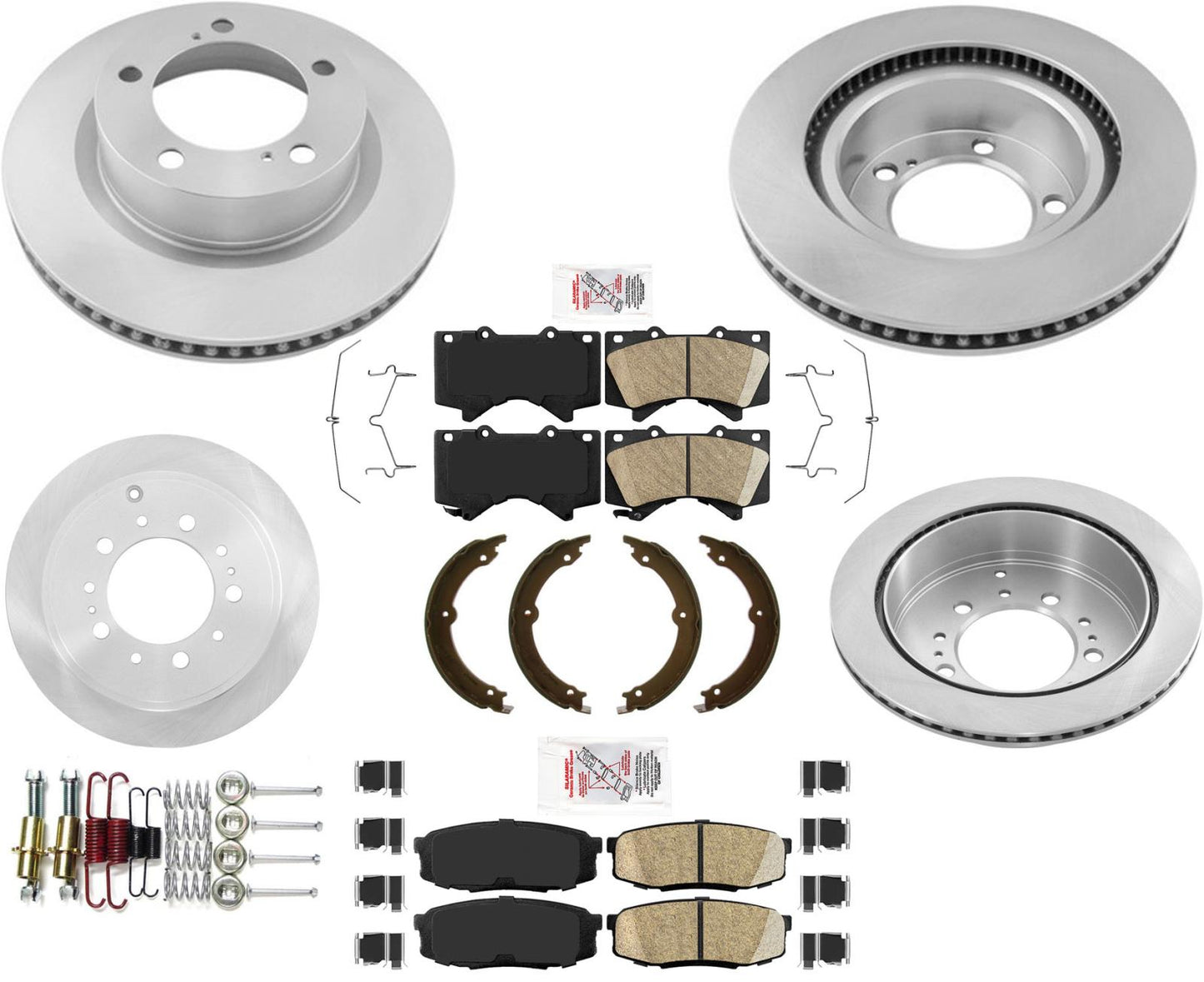 Premium Disc Brake Rotors Ceramic Pads Hardware Fits 2008-2021 Lexus LX570
