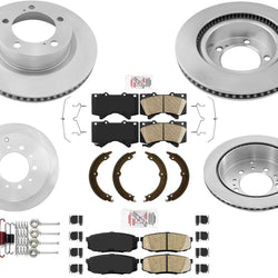 Rotores de freno de disco premium, pastillas de cerámica, hardware para Lexus LX570 2008-2021