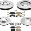 Coated Disc Brake Rotors Ceramic Pads Hardware For 2006-2013 Impala Non Police
