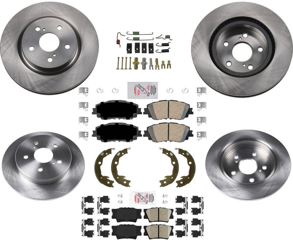 Rotores de freno de disco Pastillas de freno de cerámica para Toyota Camry XLE XSE Hybrid 2018-2022