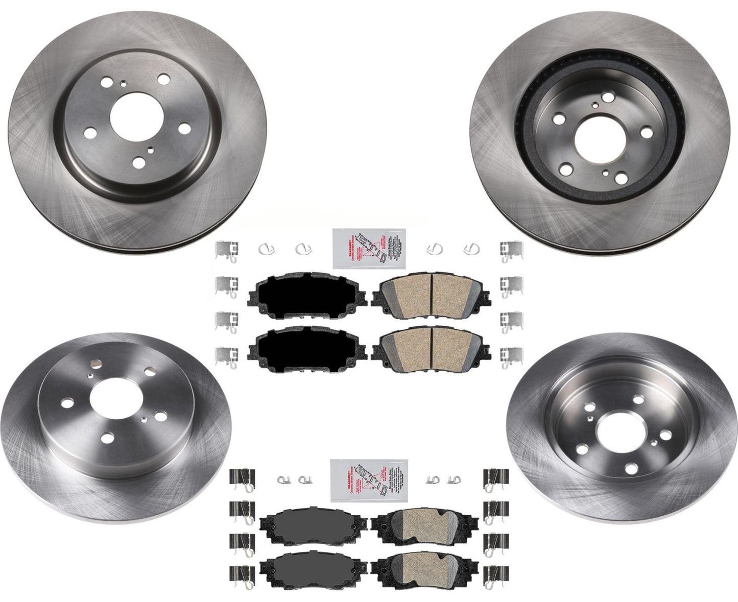 Frt & Rear Disc Brake Rotors Ceramic Brake Pads for 2019-2022 Lexus ES300h ES350