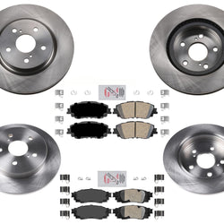 Rotores de freno de disco delantero y trasero Pastillas de freno de cerámica para Lexus ES300h ES350 2019-2022