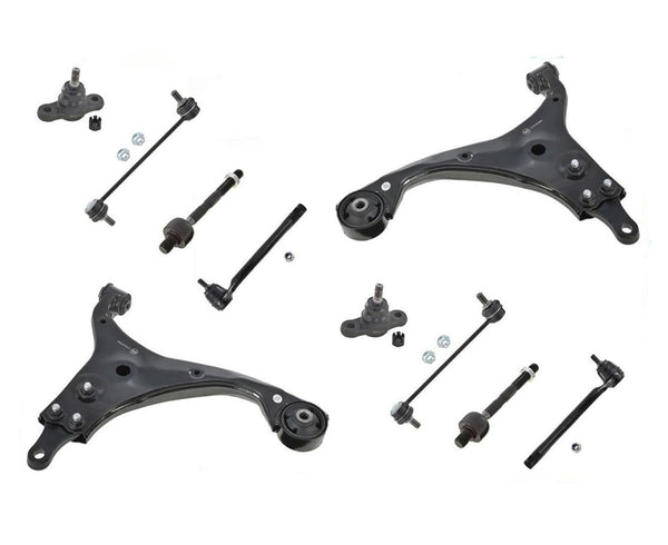 Lower Control Arms BJ Tie Rods Sway Bar 10Pcs For Hyundai Elantra 2.0L 09-12