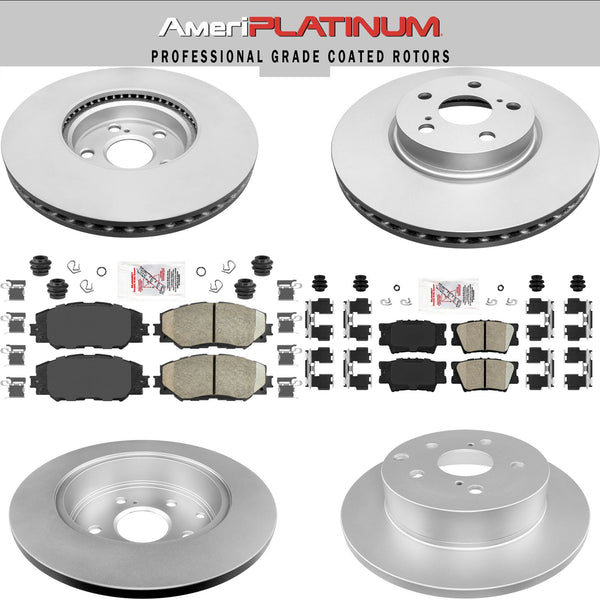 2006 - 2012 Toyota Rav 4 Pastillas de freno de cerámica delanteras y traseras y rotor SIN 3ra fila