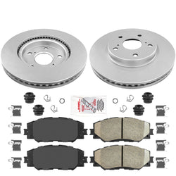 Front Ceramic Brakes & Coated Rotors FOR Toyota Rav4 PirusV Scion XB 275MM Rotor