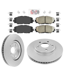 Pastillas de freno de cerámica delanteras y rotores recubiertos PARA Toyota Rav 4 2006-2018 PriusV Scion